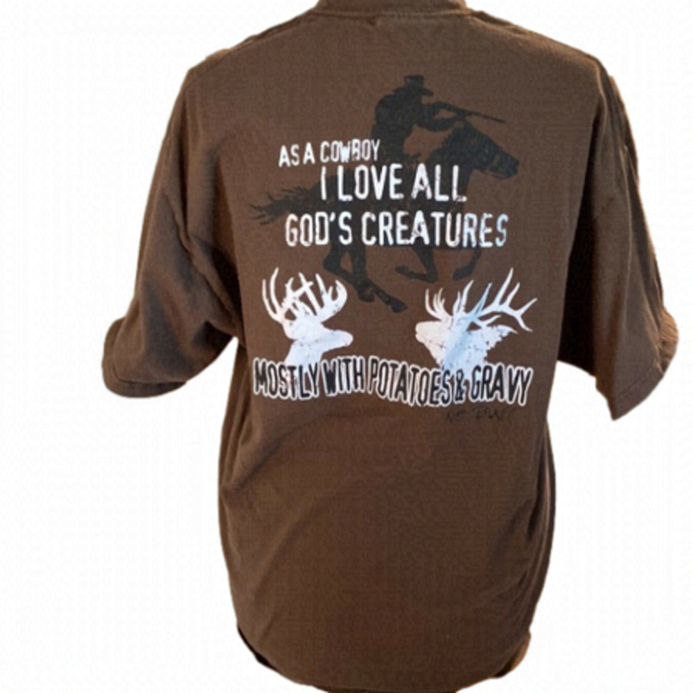 PORT and Company Men’s Brown No Bull Short Sleeve  Shirt (Size XL)